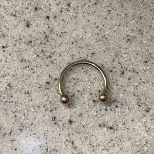 Gold septum Horseshoe Barbell
